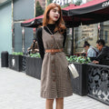 Autumn Winter Korean Style Long Sleeve Dress Set