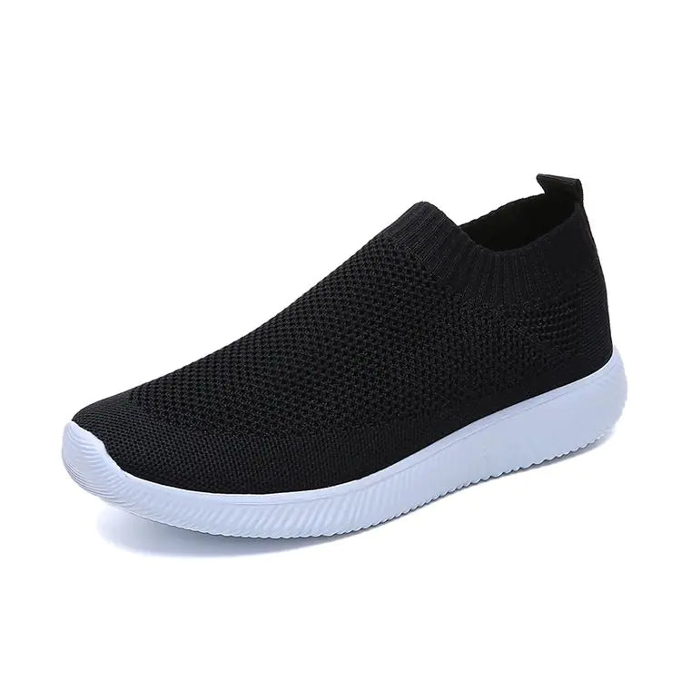 Breathable Mesh Slip-On Round Toe Flat Shoes