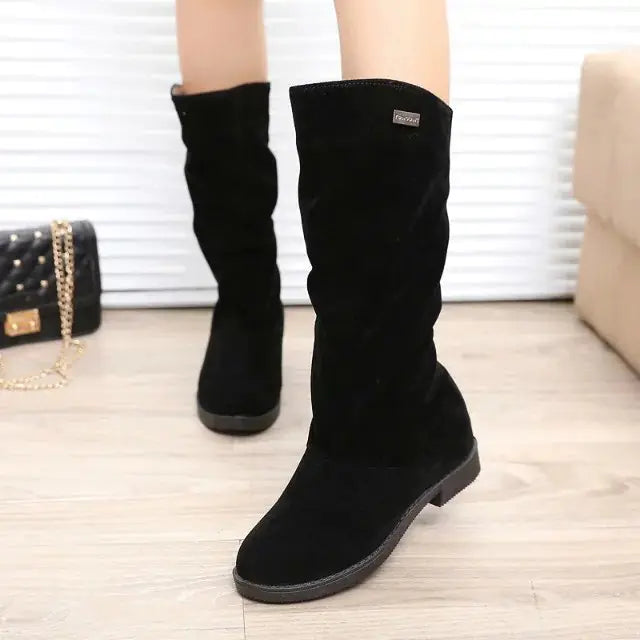 Flat Bottom Round Toe Casual Suede Shoes