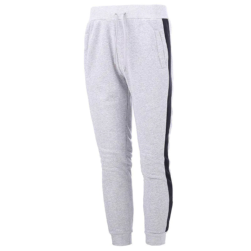 Men's Casual Sports Pants with Stitching Details