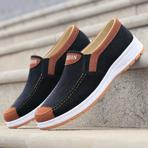 Men's Casual Breathable Canvas Slip-On Sneakers