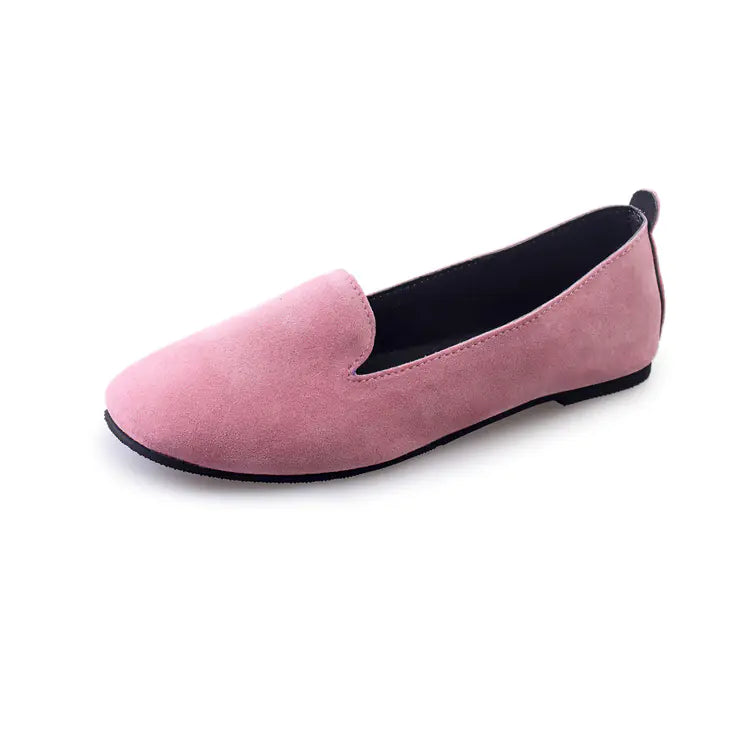 Flat Round-Toe Loafers - Casual Slip-On Shoes