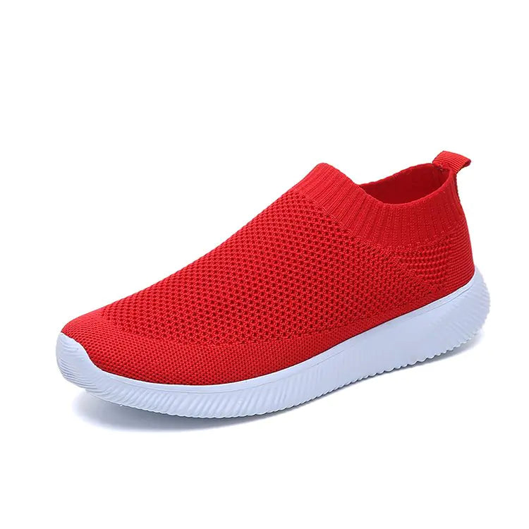 Breathable Mesh Slip-On Round Toe Flat Shoes