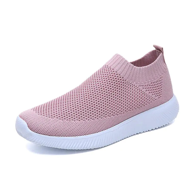 Breathable Mesh Slip-On Round Toe Flat Shoes